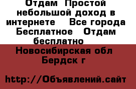 Отдам! Простой небольшой доход в интернете. - Все города Бесплатное » Отдам бесплатно   . Новосибирская обл.,Бердск г.